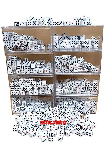 Miajima Backgammon Yellow 100 Pieces Boxed Red Dotted 9 Mm