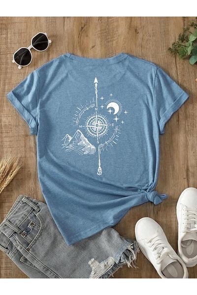 BENROMA 1 tricou este un cadou pentru achiziții de 6 și peste în coș - Tricou unisex pentru copii cu imprimeu busolă