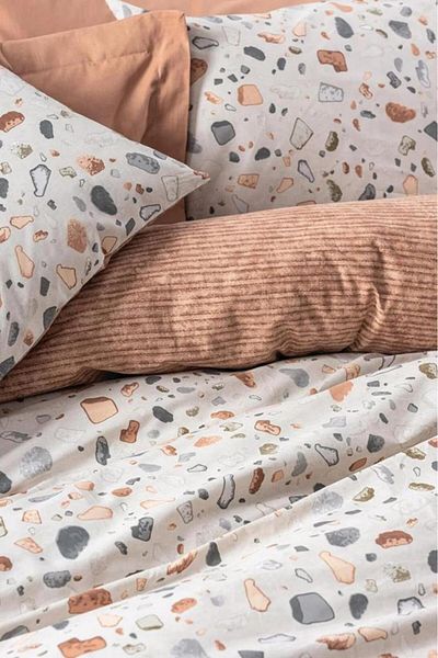 Cotton Box Set cuvertură dublu Minimal - Onix elastic Karemel