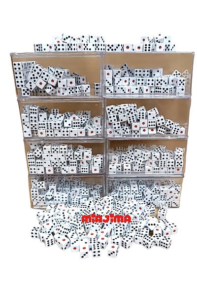 Miajima Backgammon Yellow 100 Pieces Boxed Red Dotted 9 Mm