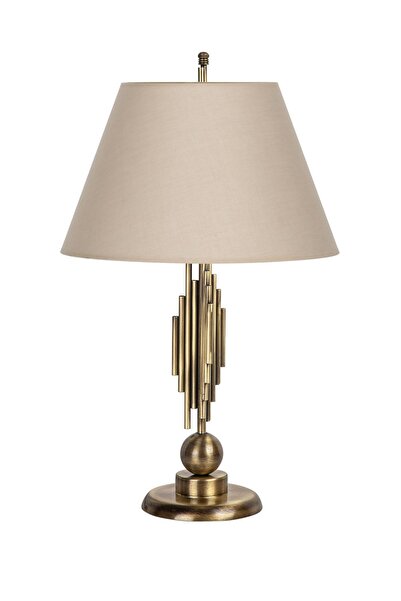 Vinner Marche Mka-01 Eskitme Mat Gold Metal Abajur - Krem