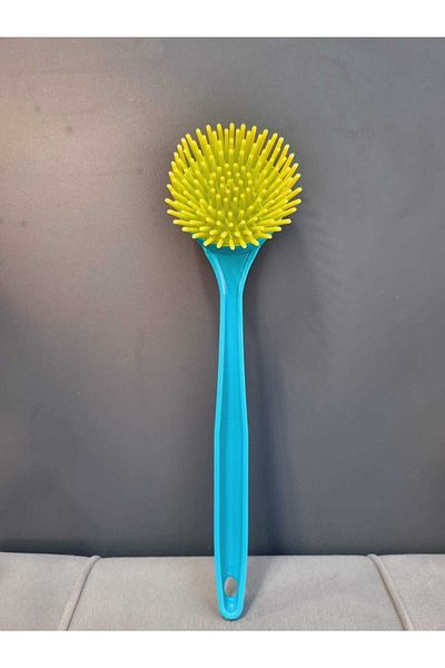 Lider MAGNESİA Spliced Silicone Dishwasher - Long Handle Sink Cleaning Brush, Blue