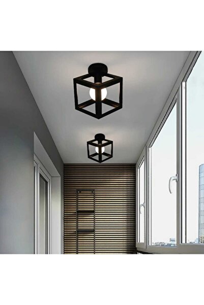 SimaAvize Rustik Retro Metal Küp Avize