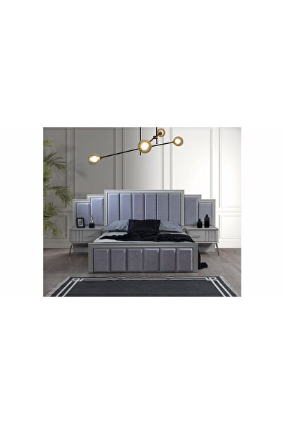 mobilyabazari Erva 160*200 cm Başlıklı Bazalı Karyola