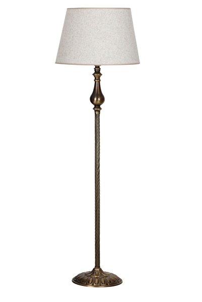 Vinner Antony Eskitme Burgulu Metal Lambader - Beyaz Kırçıl