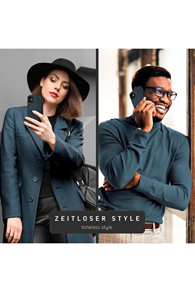 m.tk moveteck İphone 11 Kılıf Kamera Çıkıntılı Leather Deri Görünümlü Yumuşak Renkli Lansman Silikon Kapak