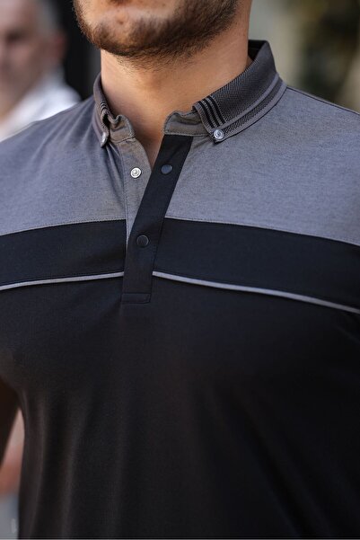 Louen lucie Men's Polo Neck T-Shirt - Garnished