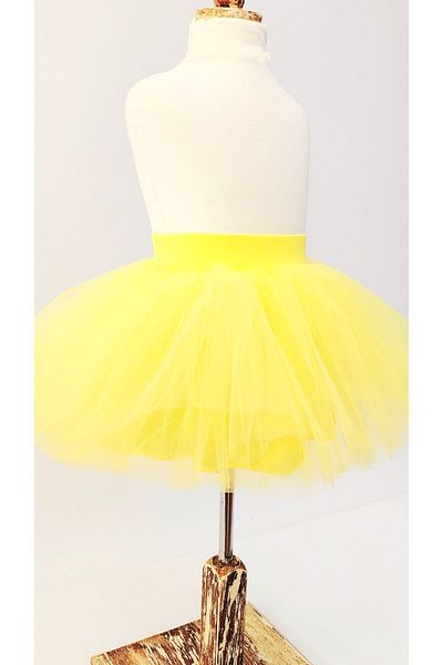 LULLY KİDS Girl's Yellow Gymnastics Costume Ballet Tutu Skirt April 23