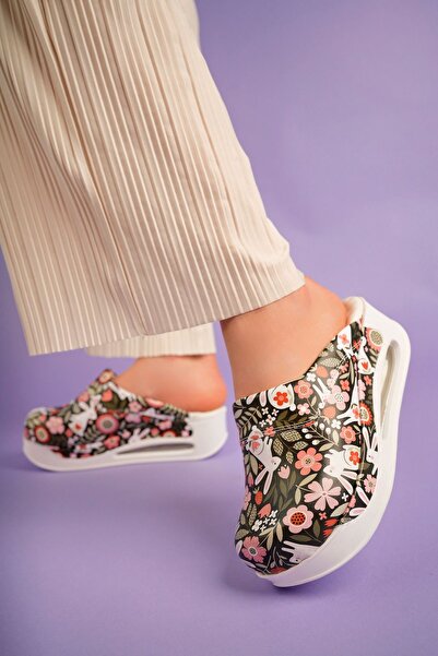 SABOTERLİK Ортопедичні тапочки для медсестер - з візерунком, повітряною підошвою та підкладкою на п'ятці