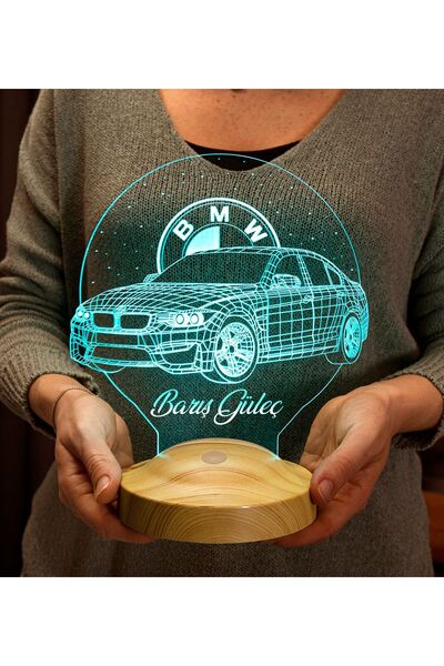 SEVGİLAMBASI Bmw Araba Hayranlarına Hediye, Bmw Logolu Hediye, 3 Boyutlu Led ...