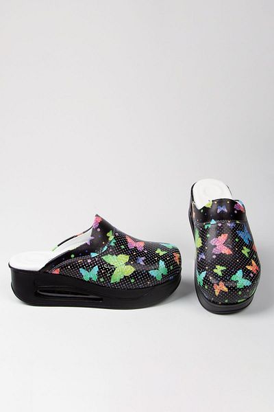 AREL MEDİKAL Air Sole Ορθοπεδικές Παντόφλες Doctor Nurse Hospital Cook Slippers Black Butterfly