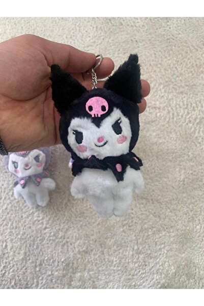 Meyra Accessories Sanrio Kawaii Kuromi Peluş Anahtarlık 12 Cm Yumuşacık Sevimli Hediyelik