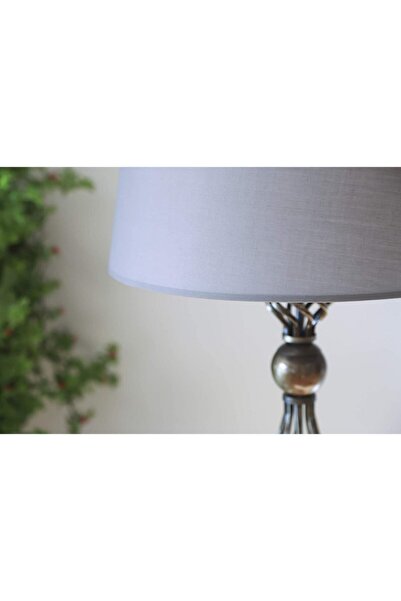 Vinner Eskitme Kaplama Burgulu Modern Metal Lambader - Başlık Rengi Hasır Kahve’dir.