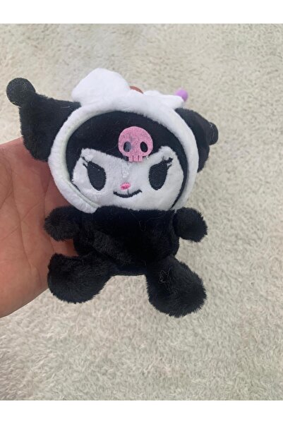 Meyra Accessories Sanrio Kawaii Kuromi Peluş Anahtarlık 12 Cm Yumuşacık Sevimli Hediyelik