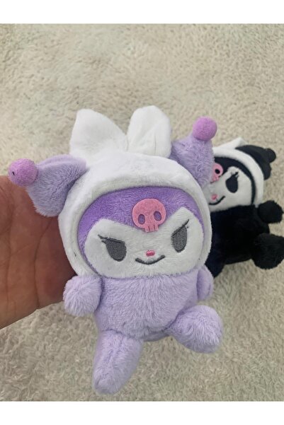 Meyra Accessories Sanrio Kawaii Kuromi Peluş Anahtarlık 12 Cm Yumuşacık Sevimli Hediyelik