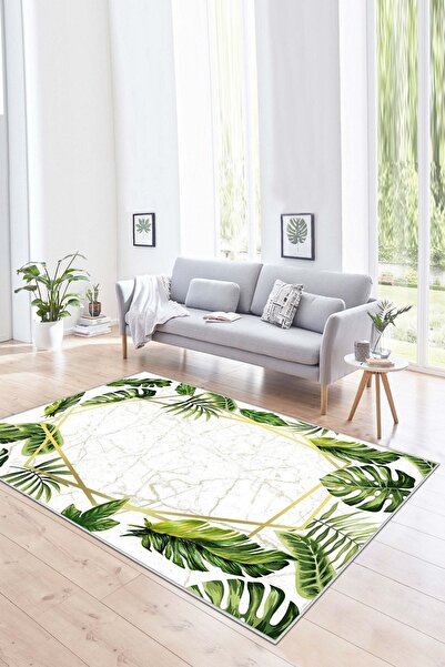 Confidence Home Makinede Yıkanabilir Kaymaz Taban Leke Tutmaz Yeşil Mutfak Ha...