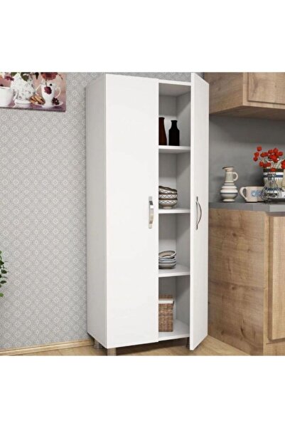 zerkaconcept Ahsen Tamamı Mdf Çok Amaçlı 4 Bölmeli Mutfak Banyo Dolap Kitaplık