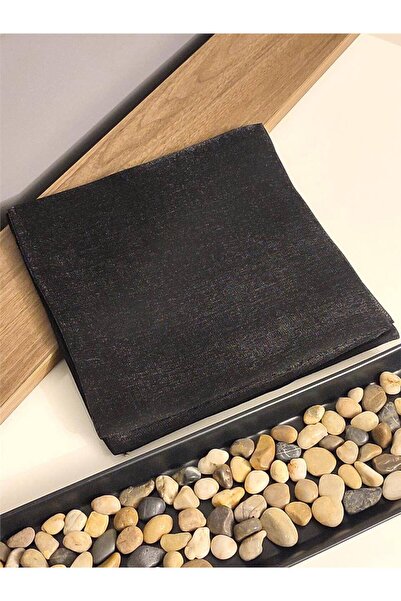 İpekel Siyah Abiye Organze Pırlanta Eşarp