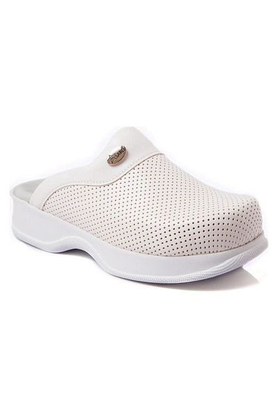 SABOTERLİK Unisex Orthopedic Sabo Slippers Doctor Nurse Hospital Cook Slippers White