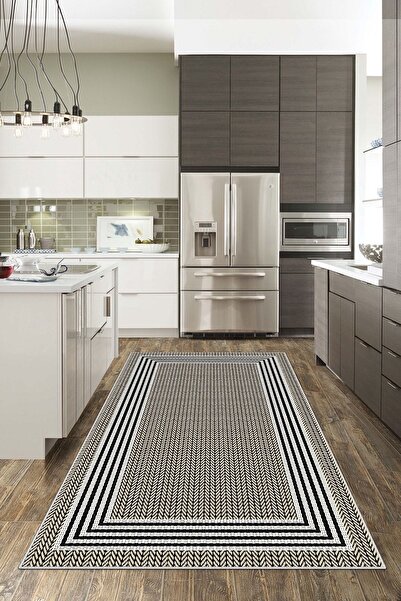Confidence Home Makinede Yıkanabilir Kaymaz Taban Leke Tutmaz Bej Mutfak Halı...