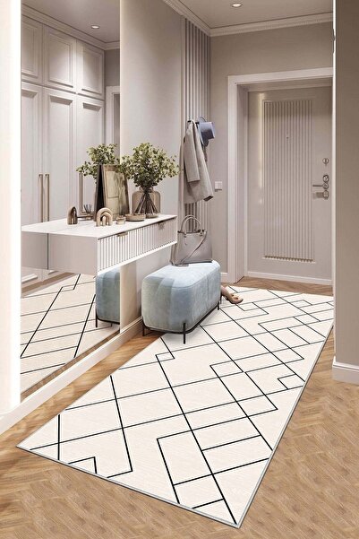 Confidence Home قاعدة قابلة للغسل في الغسالة ومضادة للانزلاق ومقاومة للبقع وقطع سجادة المطبخ الحديثة