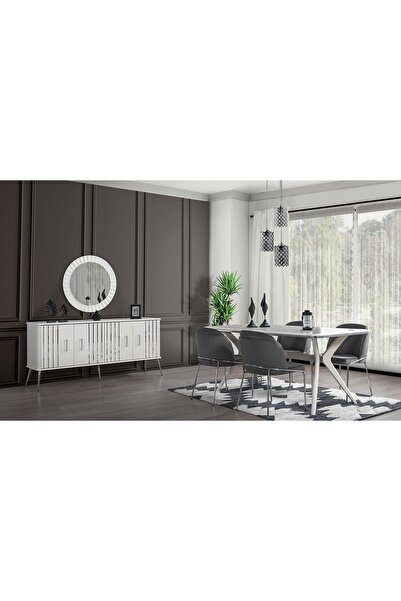 mobilyabazari Erva %100 MDF Yemek Odası Takımı