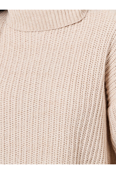 Styli Oversized Chunky Knit Turtle Neck Longline Sweater