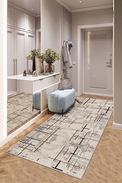 Confidence Home يمكن غسله في الغسالة، قاعدة غير قابلة للانزلاق، مقاومة للبقع، مفرش مطبخ حديث، مفرش سجاد