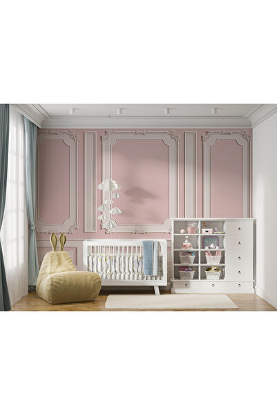 LOTUS AURA 3 Boyut Görünümünde Duvar Kağıdı Barok Duvar Resmi Pempe Tonları Duvar Posteri