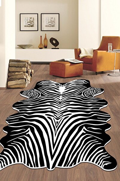 Lavita Home Dijital Baskı Yıkanabilir Kaymaz Post Görünümlü Siyah Salon Mutfa...