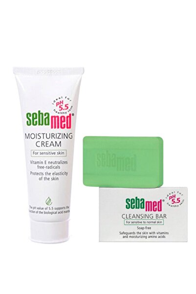 Sebamed HASSAS CİLTLERE ÖZEL NEMLENDİRİCİ YÜZ KREMİ + YATIŞTIRICI SABUN ( 50ml+100gr )