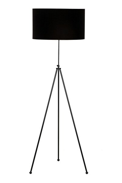 Vinner Noa Siyah Kaplama Tripod Boyu Ayarlanabilir Metal Lambader - Gold Şeritli Siyah