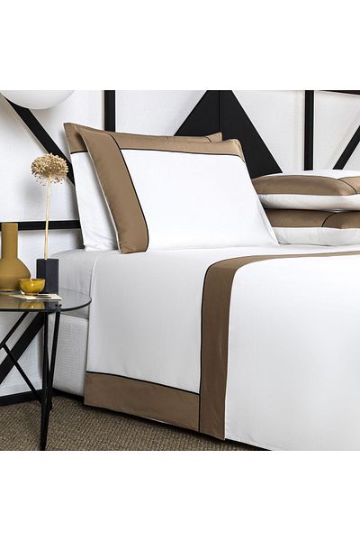 METİNEV Brown White King Size Duvet Cover Set - King Size