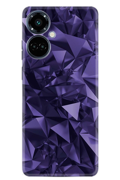 Genel Markalar Tecno Camon 19 Pro Kılıf Desenli Baskılı Silikon Mor Kristalle...