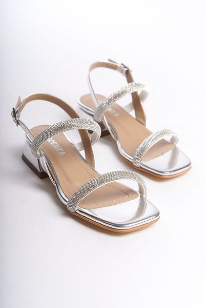 Shoesers Pantofi de seară cu toc mic, acoperiți cu oglindă, cu design special
