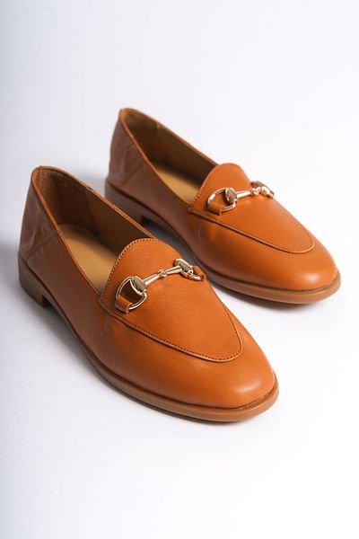Shoesers Дамски обувки със специален дизайн от естествена кожа и елегантна катарама с ниски мокасини