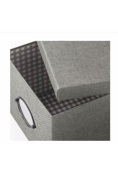 IKEA Kvarnvik Box with Lid, Gray