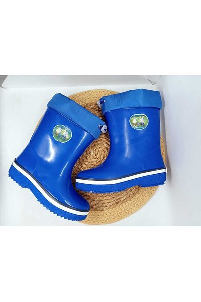 AkınalBella Sax Blue Boy's αδιάβροχες μπότες με επένδυση εσωτερικά