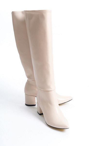 Shoesers Γυναικείες μπότες με χοντρό τακούνι κάτω από το γόνατο