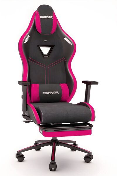 warrior Aragorn Kumaş Oyuncu Koltuğu - Pembe - Ayak Uzatmalı Bilgisayar Sandalyesi - 1598b0518