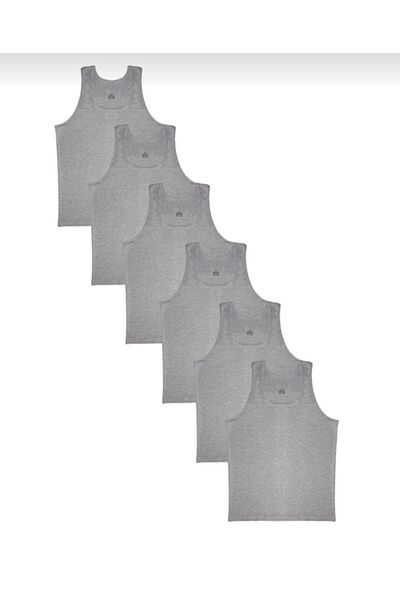 tubgen 6-Piece Gray Men's Athlete - 100% Cotton, Economical Cheap Combed Cotton