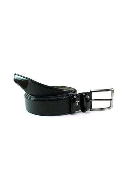 MENTOR REGALO Μαύρο λουστρίνι 28008 - Ανδρική Κλασική Ζώνη