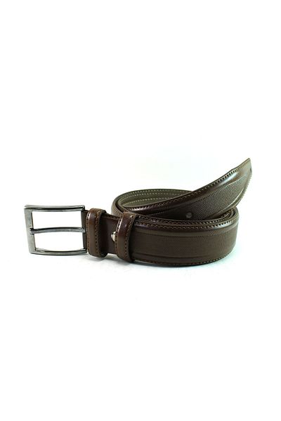 MENTOR REGALO Ανδρική ζώνη - Καφέ χρώμα, Classic print, Model 28022