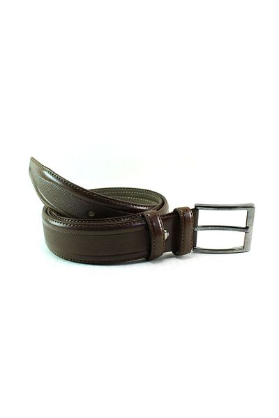 MENTOR REGALO Ανδρική ζώνη - Καφέ χρώμα, Classic print, Model 28022