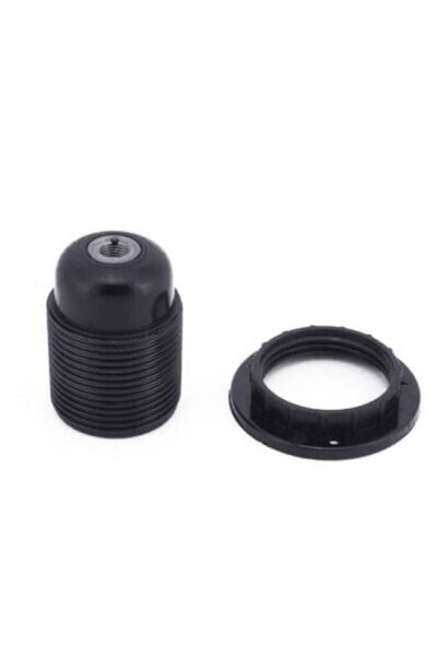 ekiLamp E27 Dişli Duy - Siyah (10'lu Paket)