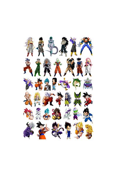 Ororabutik Σετ αυτοκόλλητων Anime Dragon Ball 40Pcs - Σετ αυτοκόλλητων Scrapbook Bullet Journal
