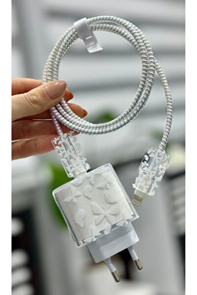 Go Aksesuar iPhone 18/20/25 W Şarj Cihazı Uyumlu 5 Parça Şarj Koruma Seti