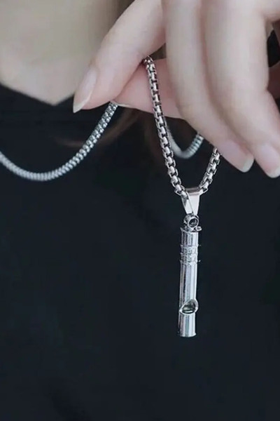 depozoom Erkek Çelik Zincir Çelik Kolye Kararmaz 316 l Çelik Gümüş Renk Zinci...