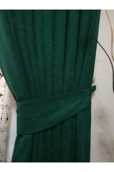 Karesi Σκούρο πράσινο πλισέ κουρτίνα φόντου 1x3 - Μονόφυλλο 9207