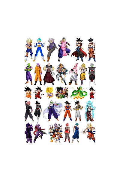 Ororabutik Σετ αυτοκόλλητων Anime Dragon Ball 31Pcs - Σετ αυτοκόλλητων Scrapbook Bullet Journal